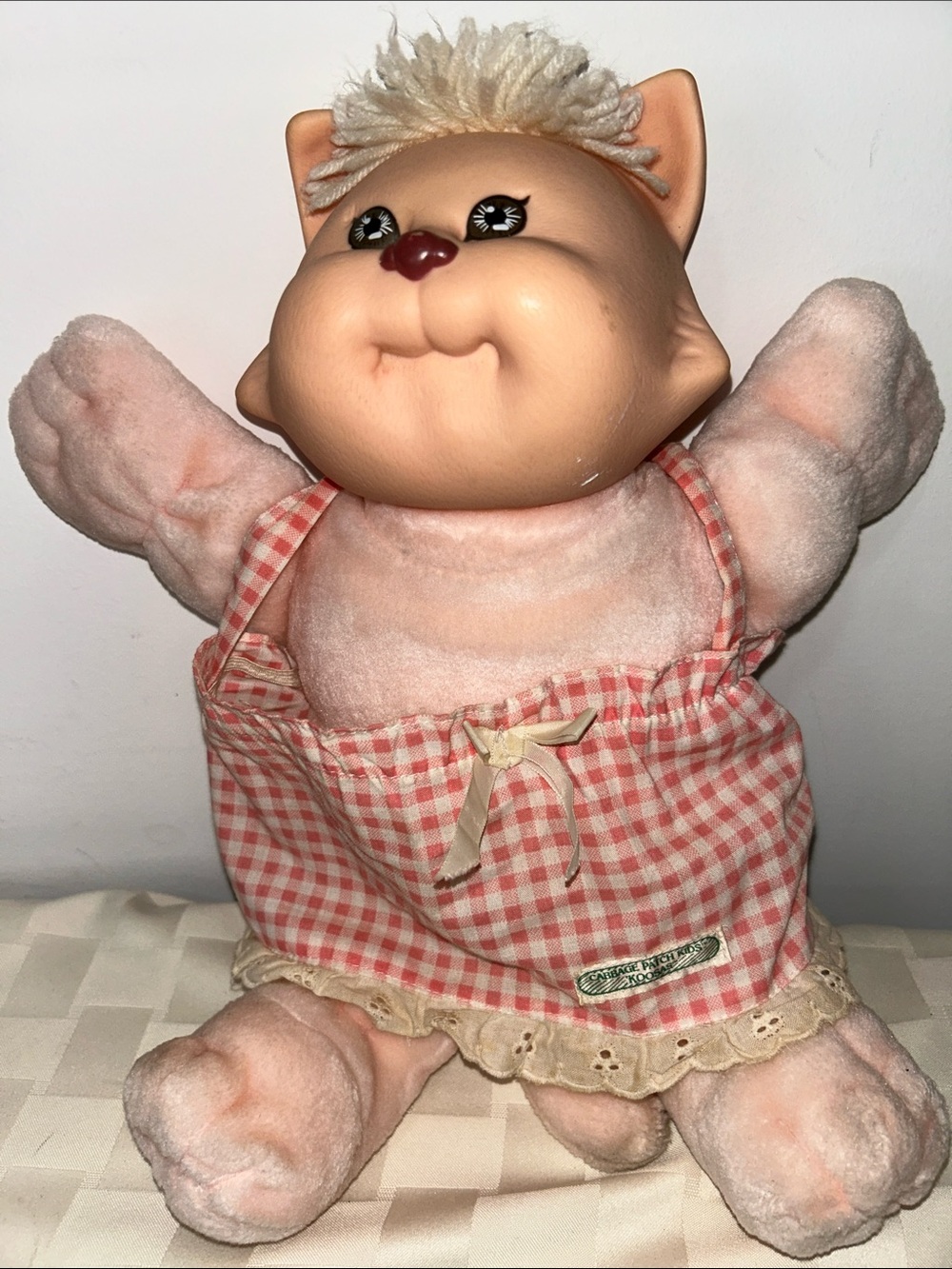 Cabbage Patch Kids  “Koosas” Doll in Pink Gingham Dress
